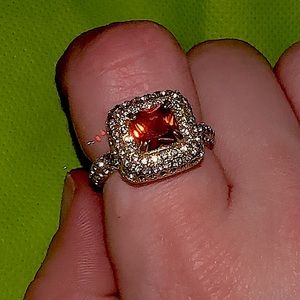 Ruby Red Cubic Zirconia Dimond Ring
